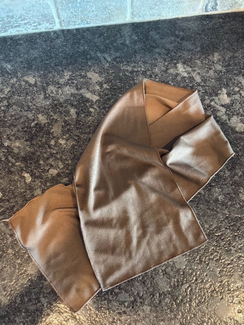 Coolcore cooling towel brown. 38" x 8"
